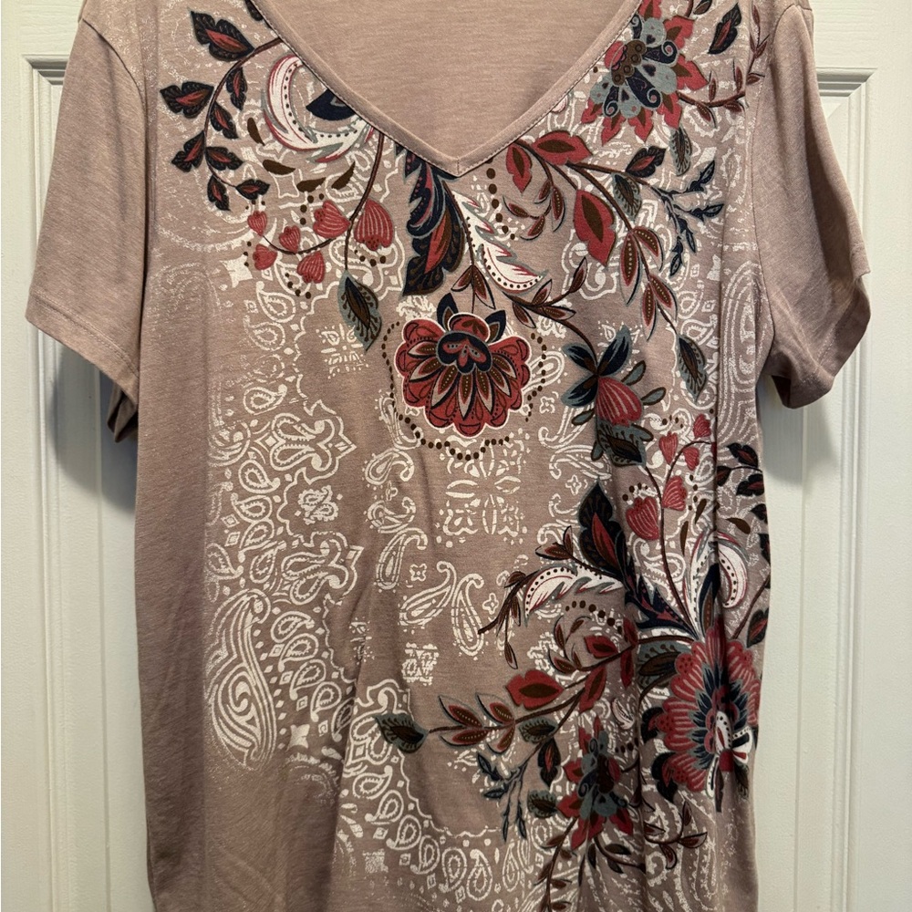 Floral V-Neck Women’s Top